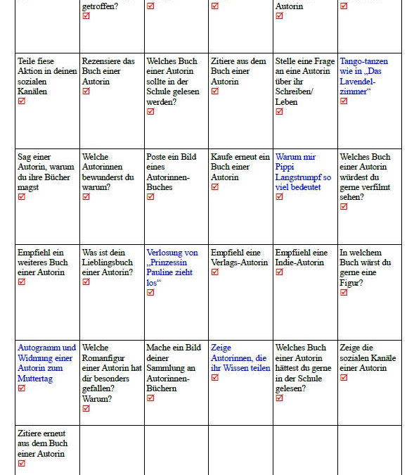 Autorinnenzeit – Poste deinen Autorinnenzeit-Schein
